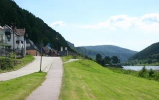 Radfahrer am Elberadweg in Bad Schandau